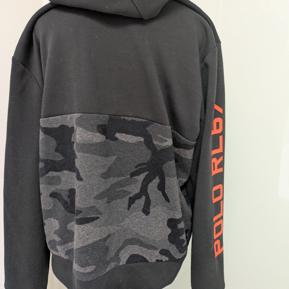 Polo by Ralph Lauren Black and Gray Camo Men's Sweater